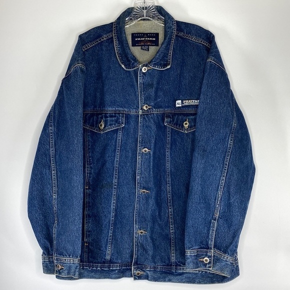 Vintage Phat Farm Denim Trucker Jacket XXL Hong Kong